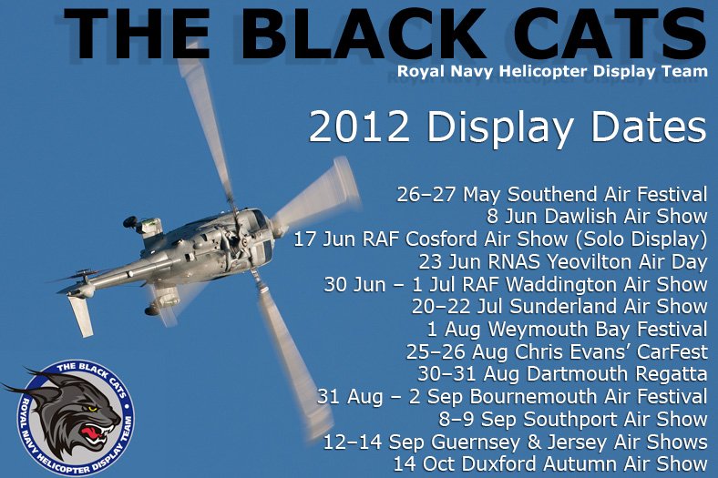 The RN Helicopter Display Team The Black Cats 2012